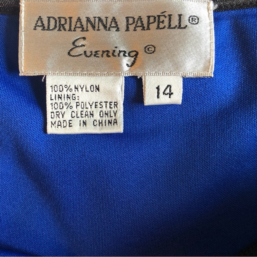 NWT Adrianna Papell Midnight Blue Sequin Evening Sleeveless Midi Dress Size 14 - Picture 7 of 8